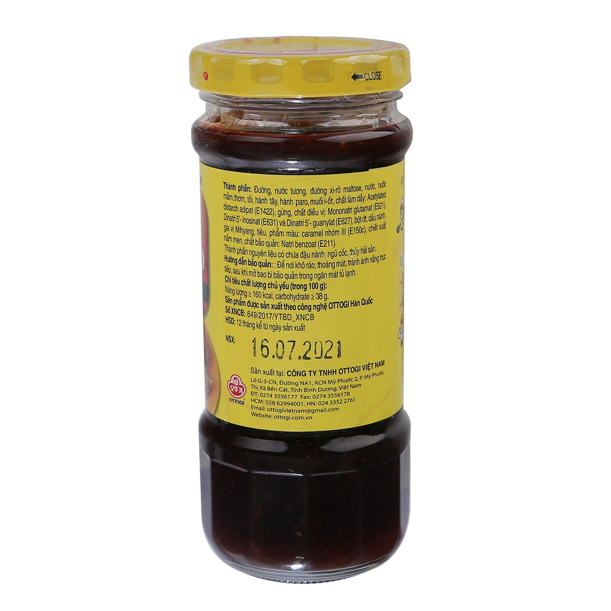 Gia vị ướp thịt heo Ottogi chai 240g - mặt phải