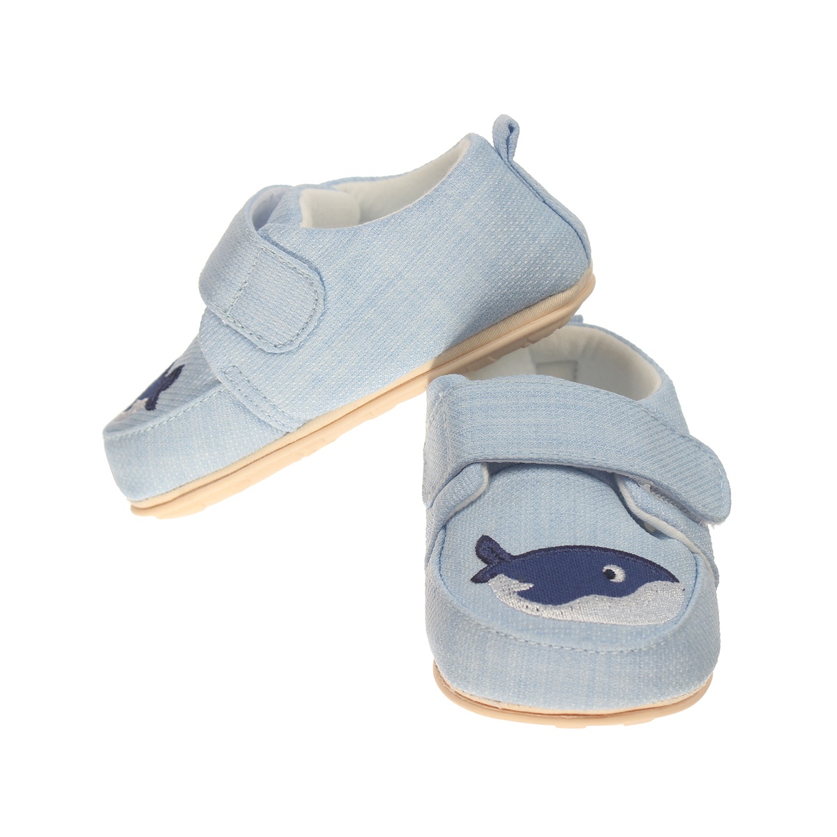Giày tập đi Mamago K11 thêu hình Cá Mập size 13 (Xanh) - mặt trái