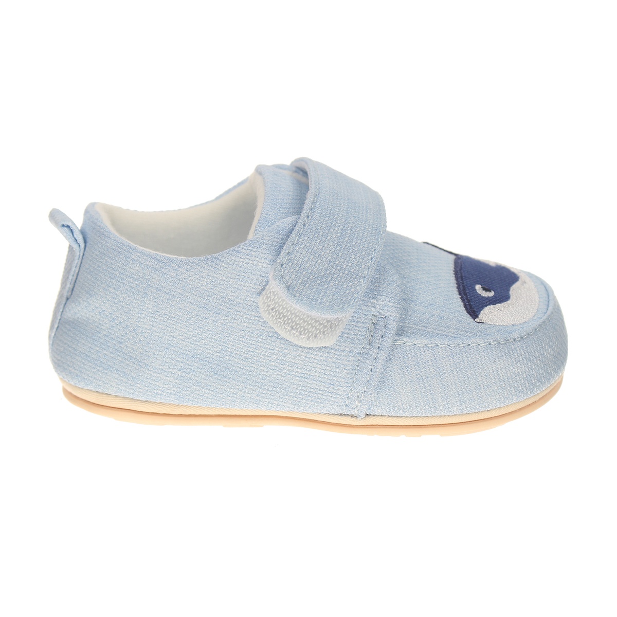 Giày tập đi Mamago K11 thêu hình Cá Mập size 13 (Xanh) - mặt phải