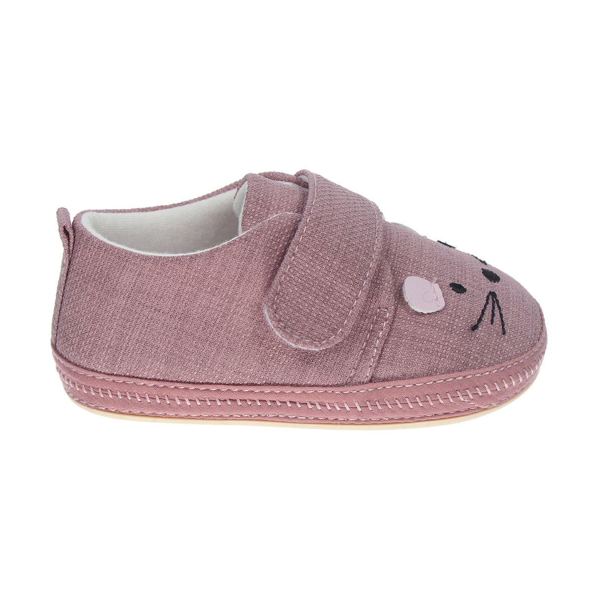 Giày tập đi Mamago K12 thêu hình Chuột size 13 (Hồng) - mặt phải