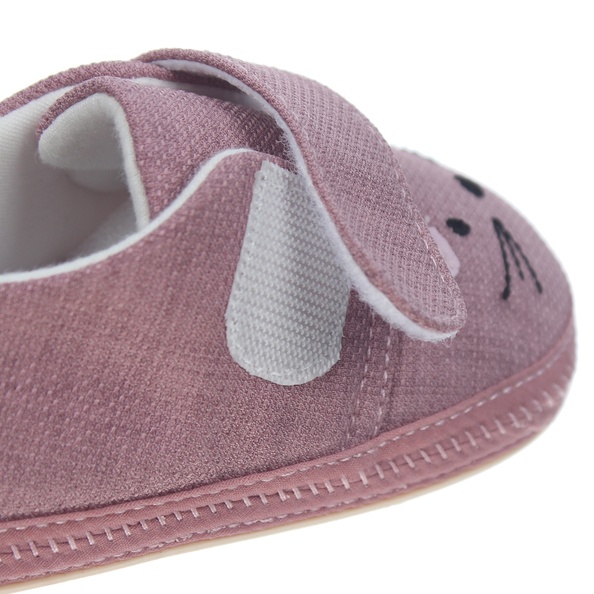 Giày tập đi Mamago K12 thêu hình Chuột size 13 (Hồng) - góc nghiêng