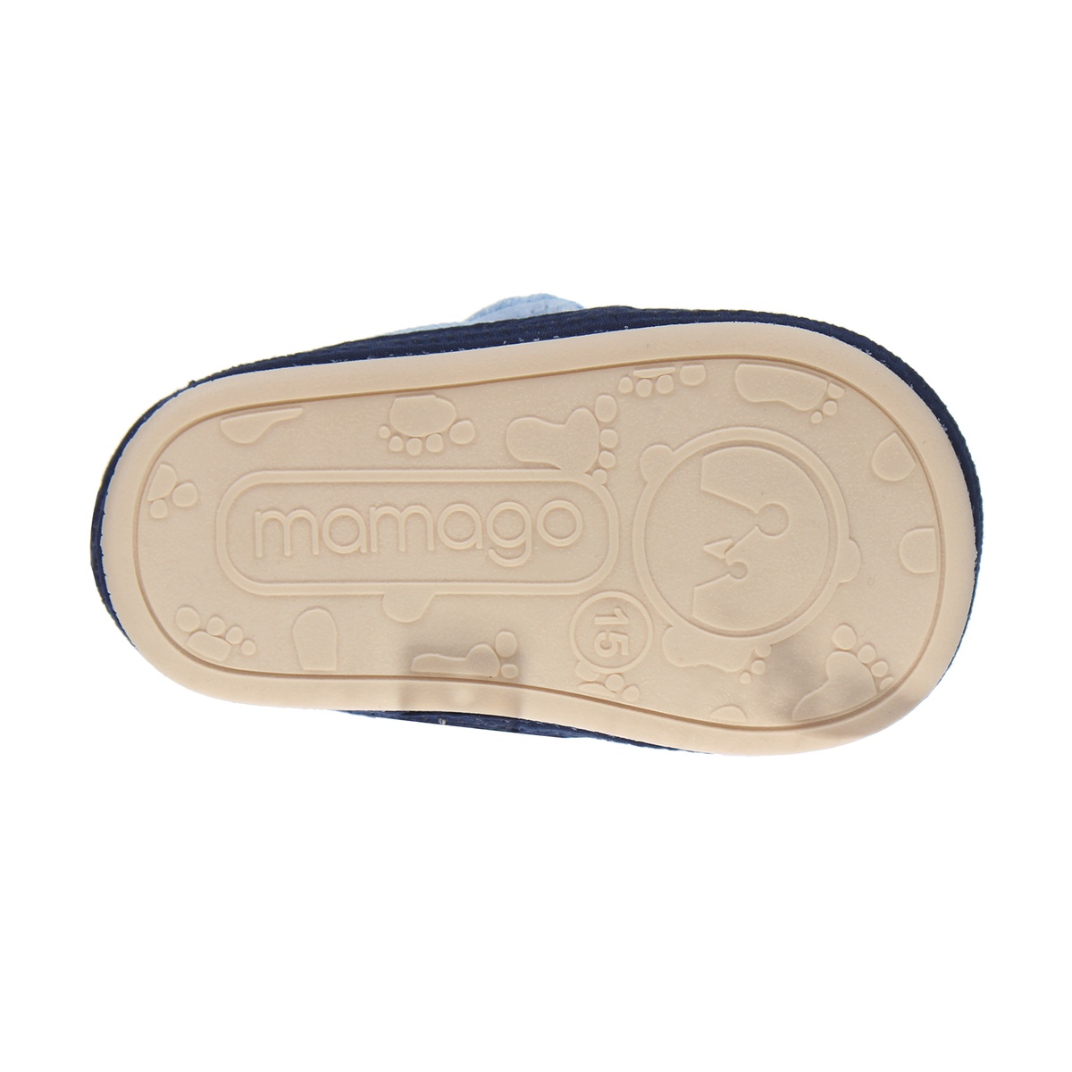 Giày tập đi Mamago K12 thêu hình Chuột size 14 (Xanh) - góc nghiêng