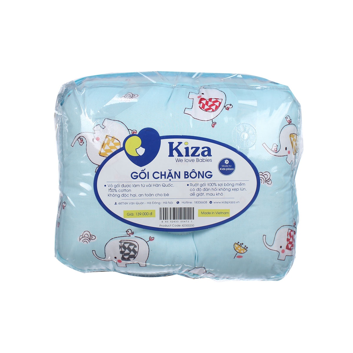 Gối chặn bông cao cấp Kiza - mặt phải