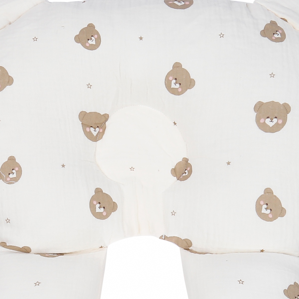 Gối đa năng KidsPlaza Muslin hình gấu PG23 - mặt trái