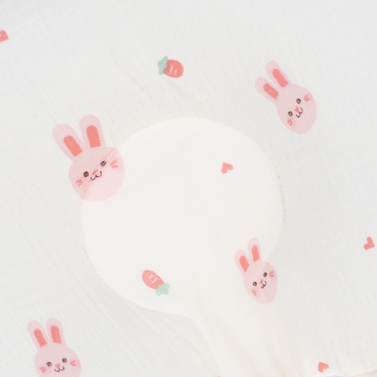 Gối đa năng KidsPlaza Muslin in hình thỏ PG23 - mặt trái