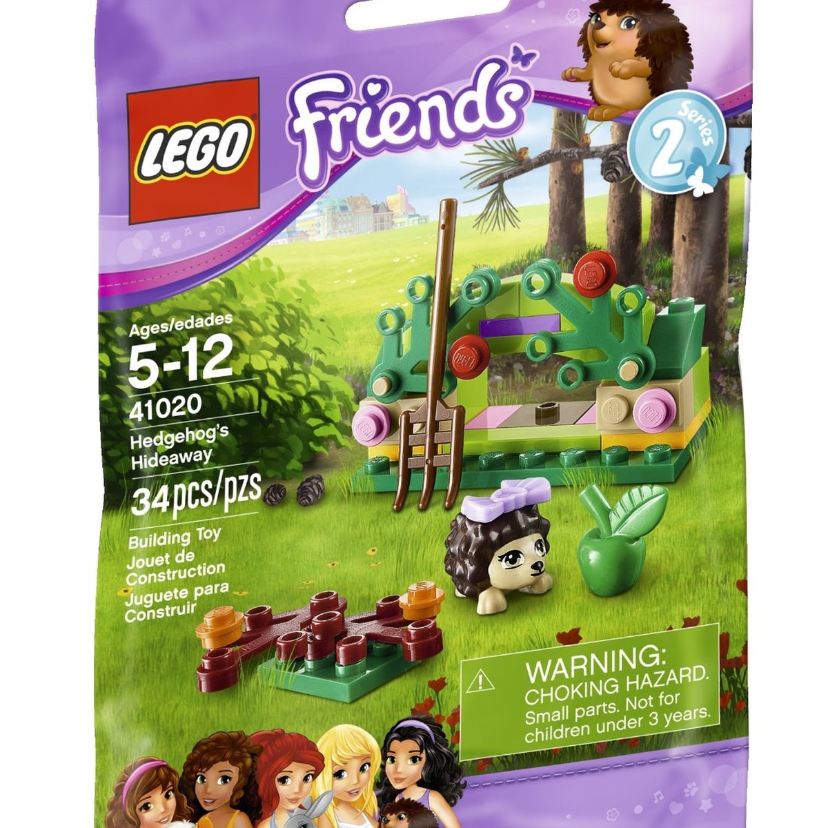 Đồ chơi Lego mô hình hang nhím Friends 41020 - mặt trái