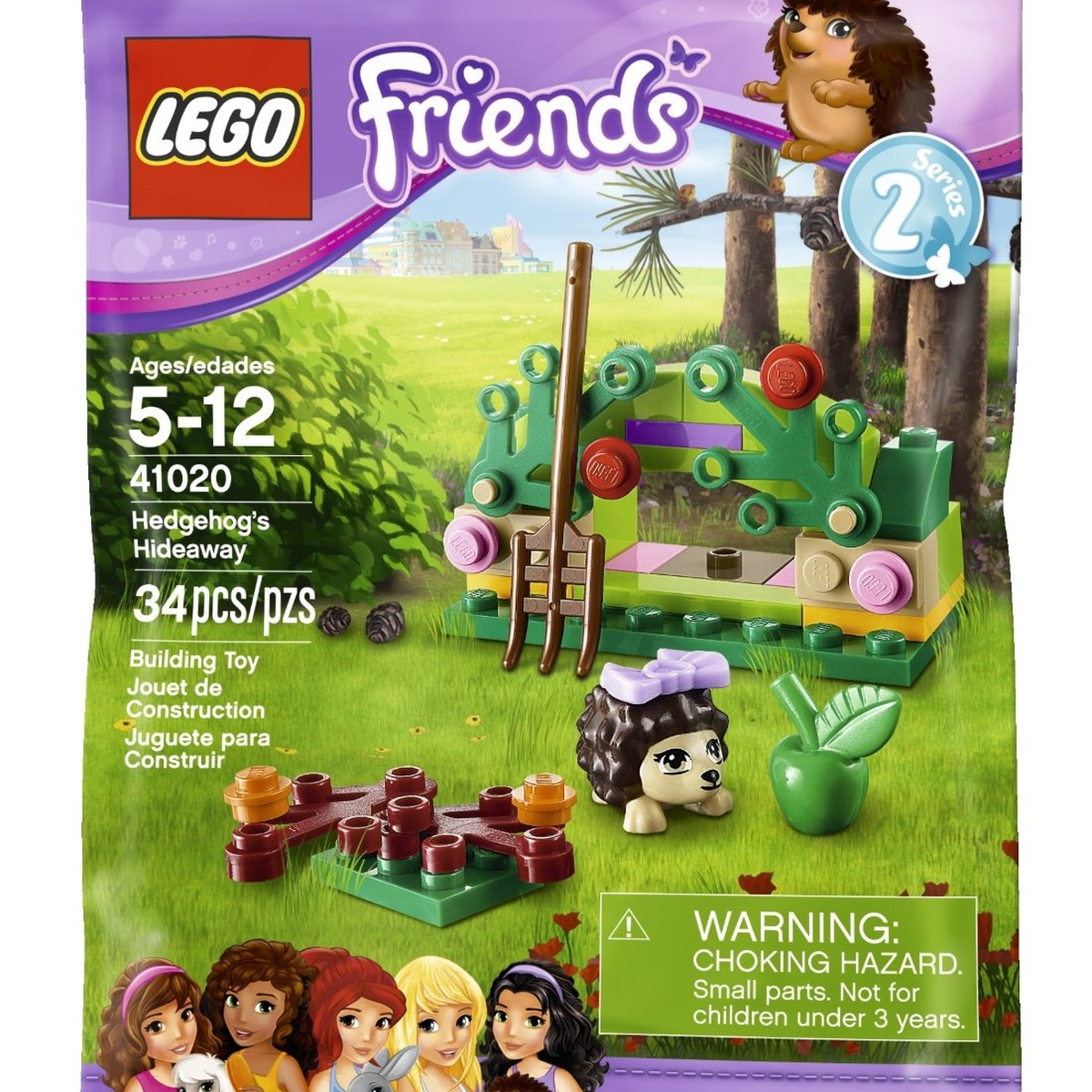 Đồ chơi Lego mô hình hang nhím Friends 41020 - mặt sau