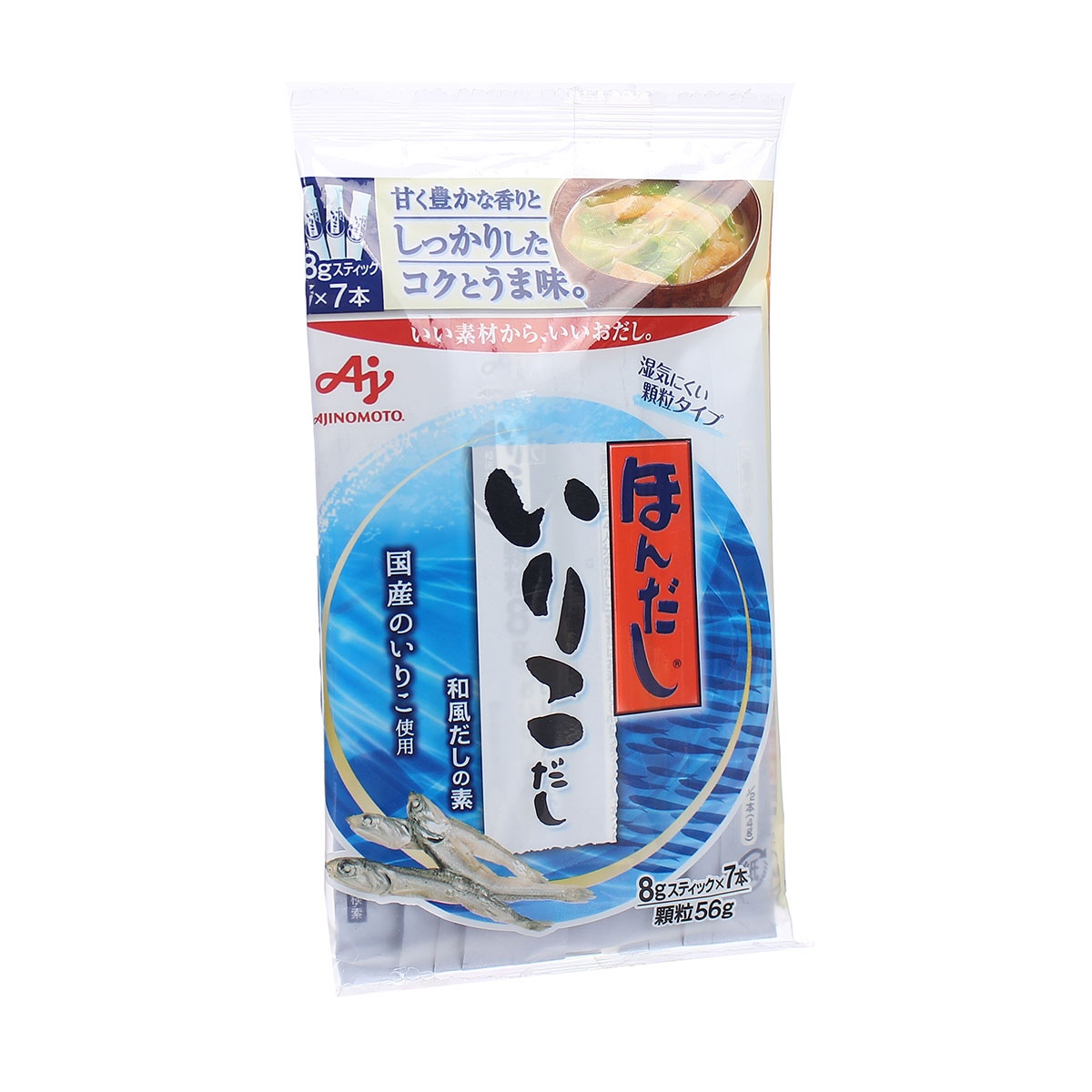 Hạt nêm Ajinomoto vị cá mòi 8gx7 Nhat.NK - mặt phải
