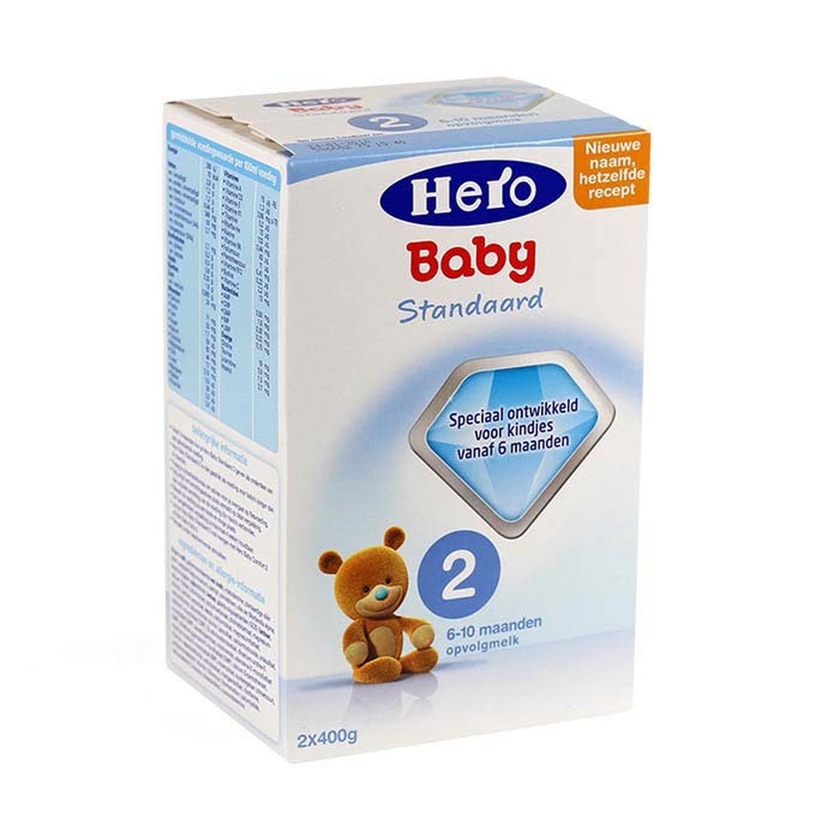 Sữa bột Hero Baby 2 hộp giấy 800g (6-10 tháng) - mặt trái