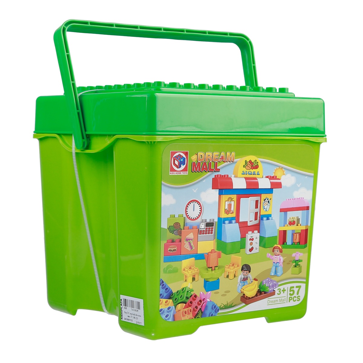 Hộp đồ chơi xếp hình khu mua sắm CY.188-220 - mặt trái