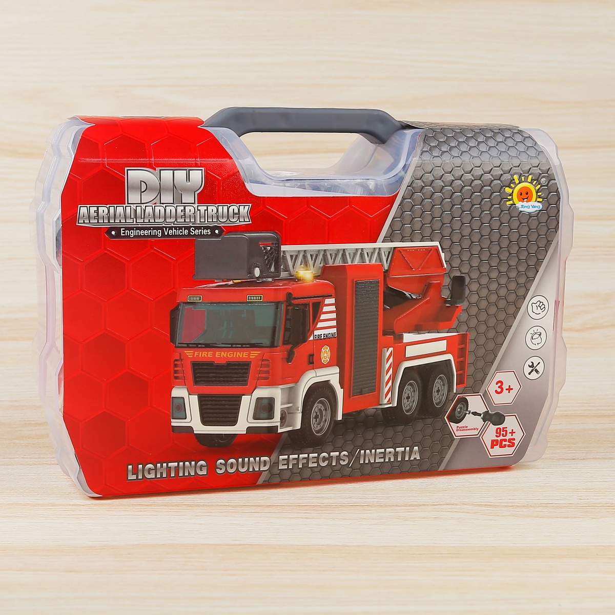 Hộp đồ chơi lắp ráp xe fire engine CY.3203-8 - mặt trái