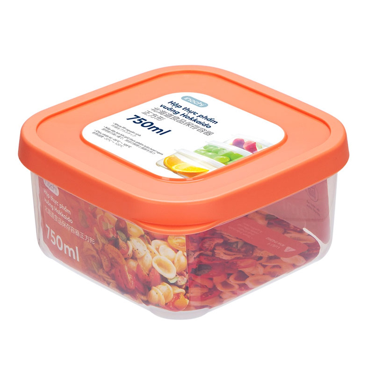 Hộp đựng thực phẩm hình vuông Hokkaido 750ml