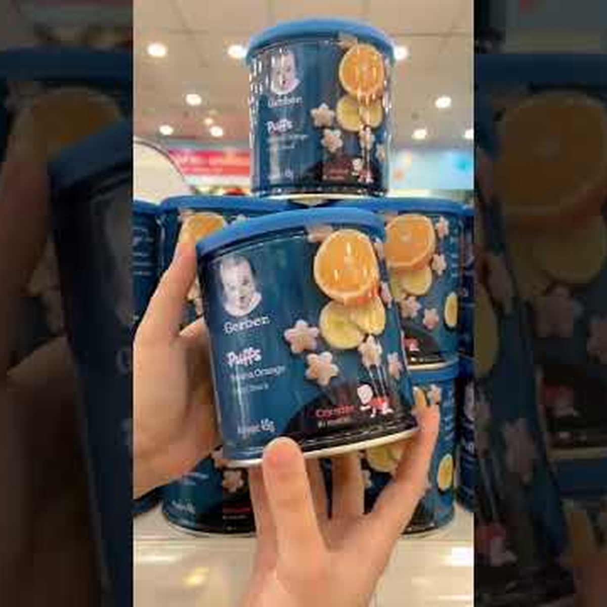 Bánh ăn dặm Gerber hình sao vị Chuối Cam 49g cho bé 8M+ - video