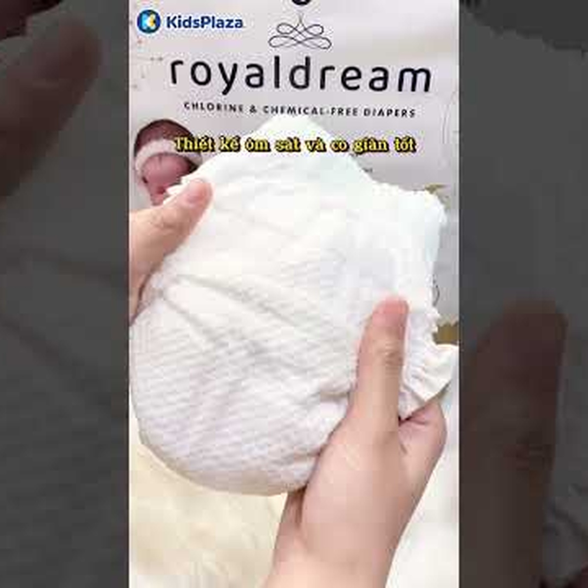 Bỉm - Tã quần Hoppi RoyalDream cao cấp size M 42 miếng (cho bé 6-11kg) - video
