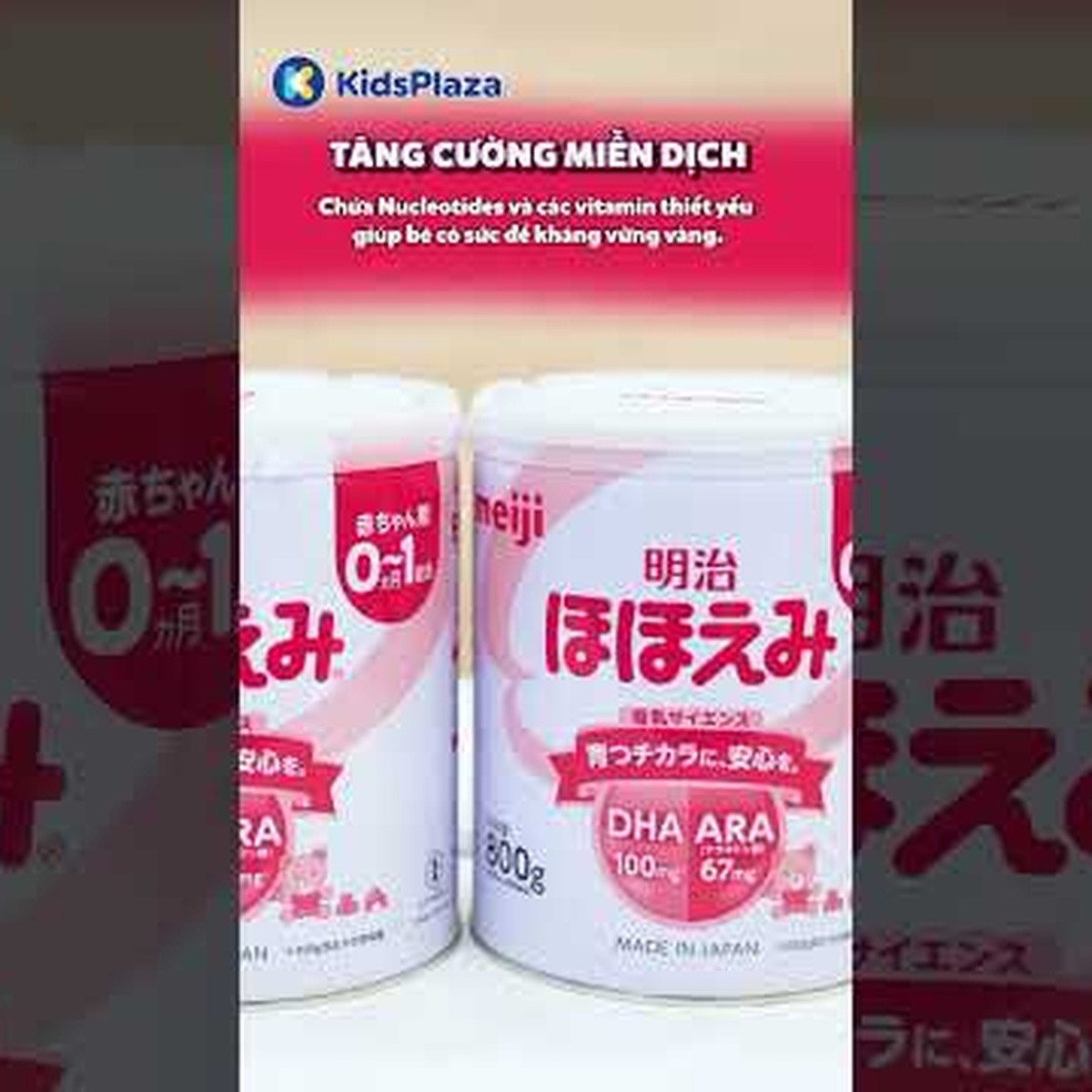 Sữa Meiji số 0 nội địa Nhật cho bé 0-12 tháng 800g - video