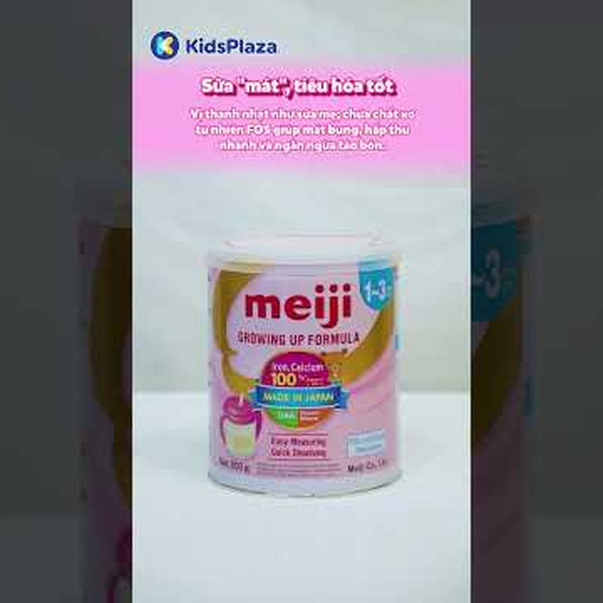 Sữa Meiji Growing Up Formula nhập khẩu cho bé 1-3 tuổi 800g - video