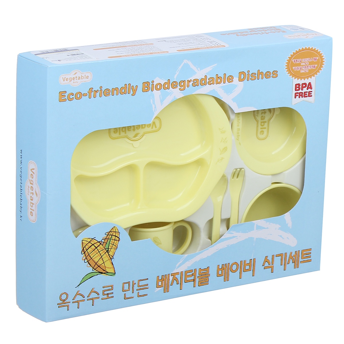 Bộ bát đĩa 8 chi tiết Vegetable VB-DS8 - mặt phải