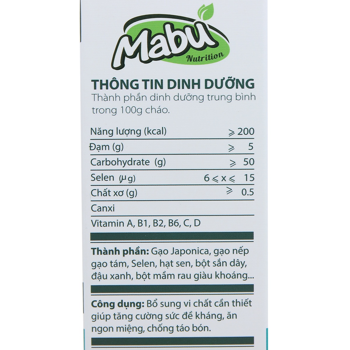 Cháo ăn dặm Mabu Số 2 nguyên hạt cho bé 6M+ - hình 7