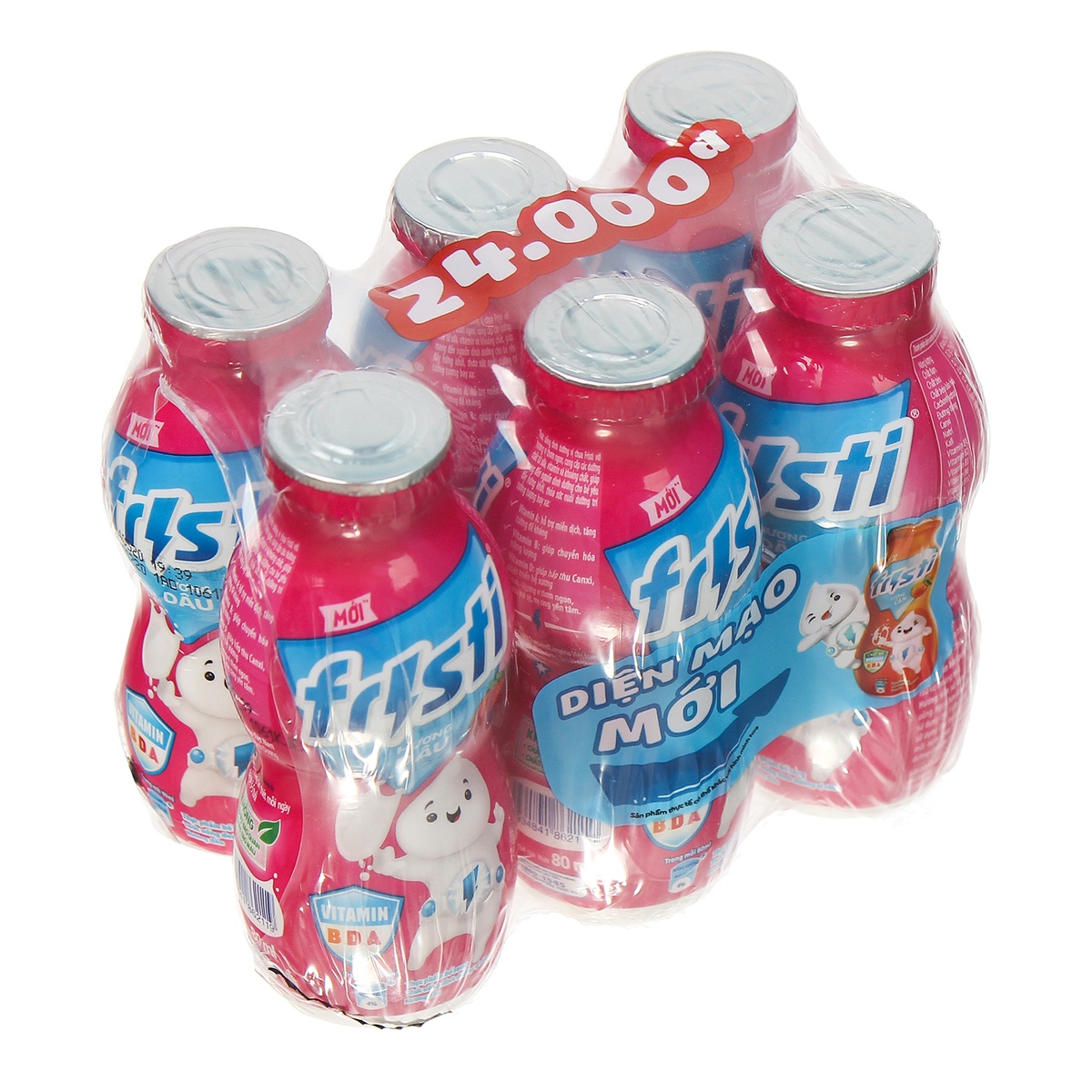 Sữa tươi nước Fristi vị dâu 80ml - mặt sau