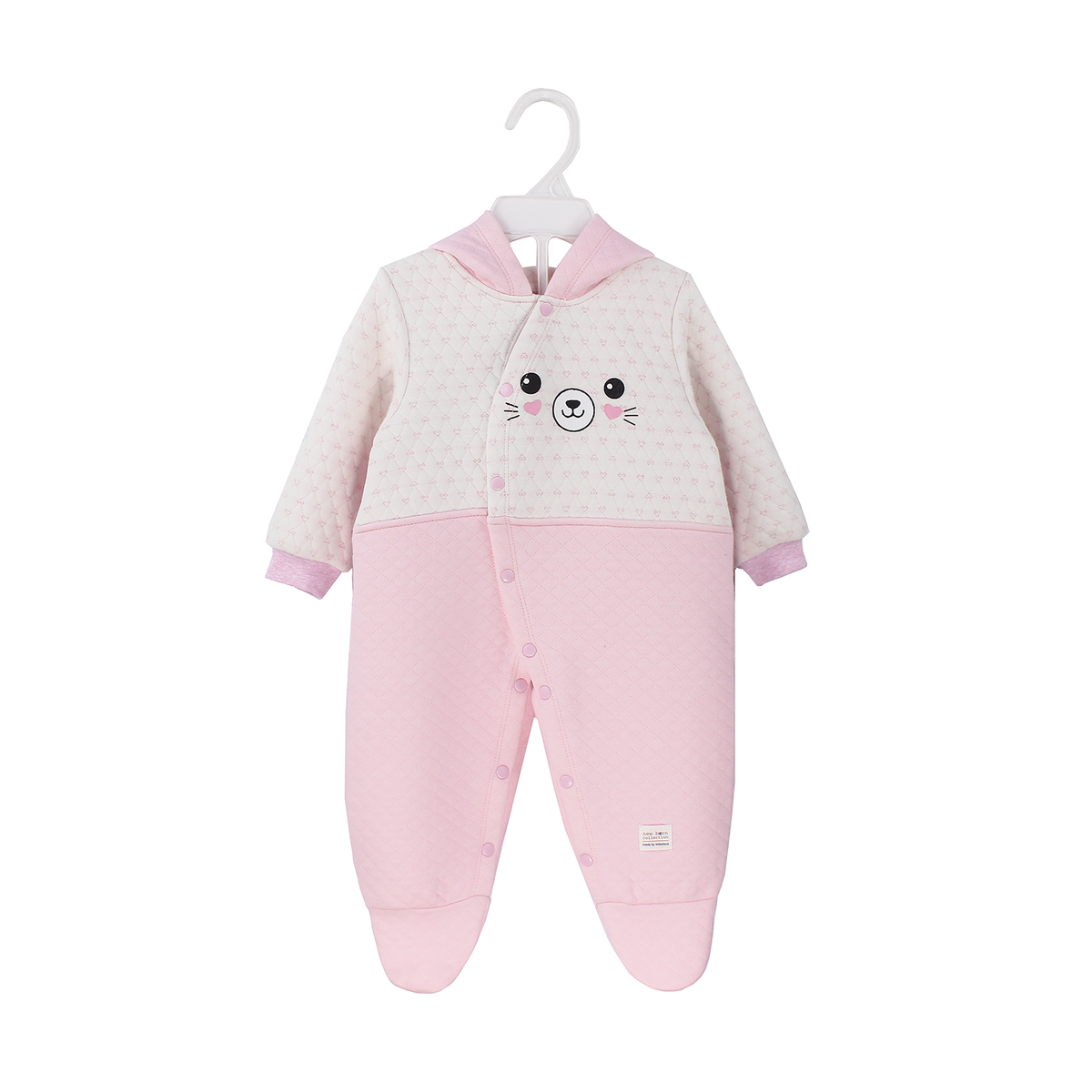 Body sơ sinh bông có mũ voi KidsPlaza HN20D - mặt trái