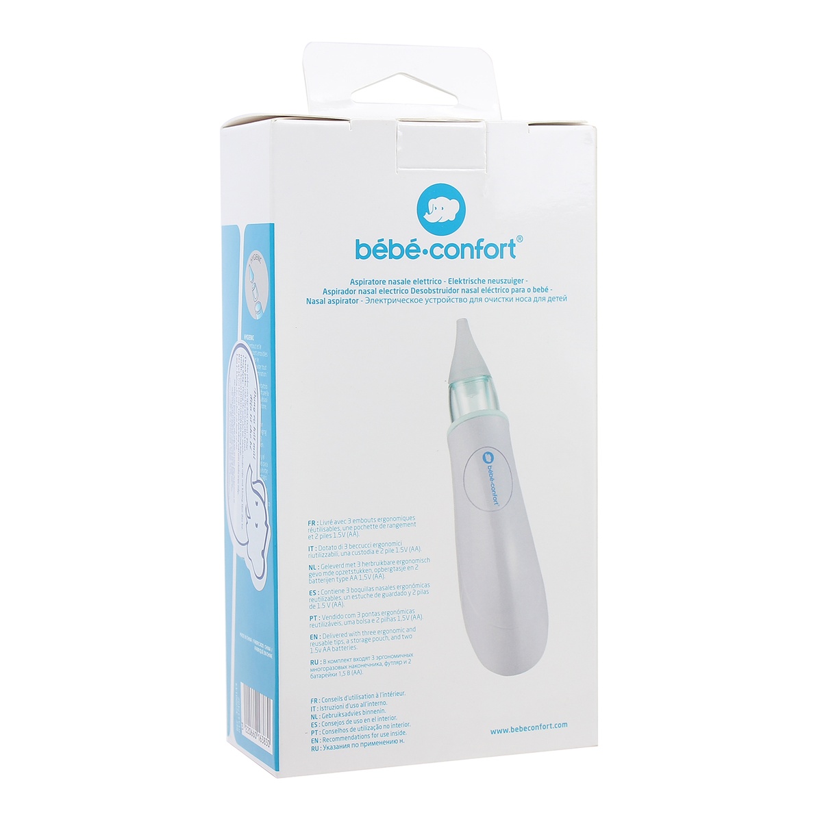 Máy hút mũi điện tử Bebe Confort - mặt sau