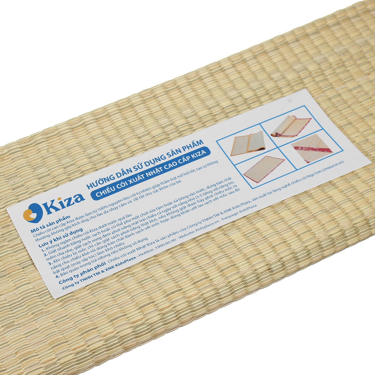 Chiếu cói Kiza xuất Nhật 60 x 90cm - mặt phải