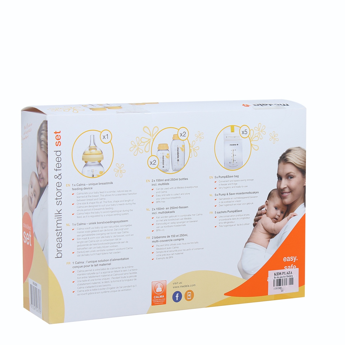 Bộ trữ sữa Medela - góc nghiêng