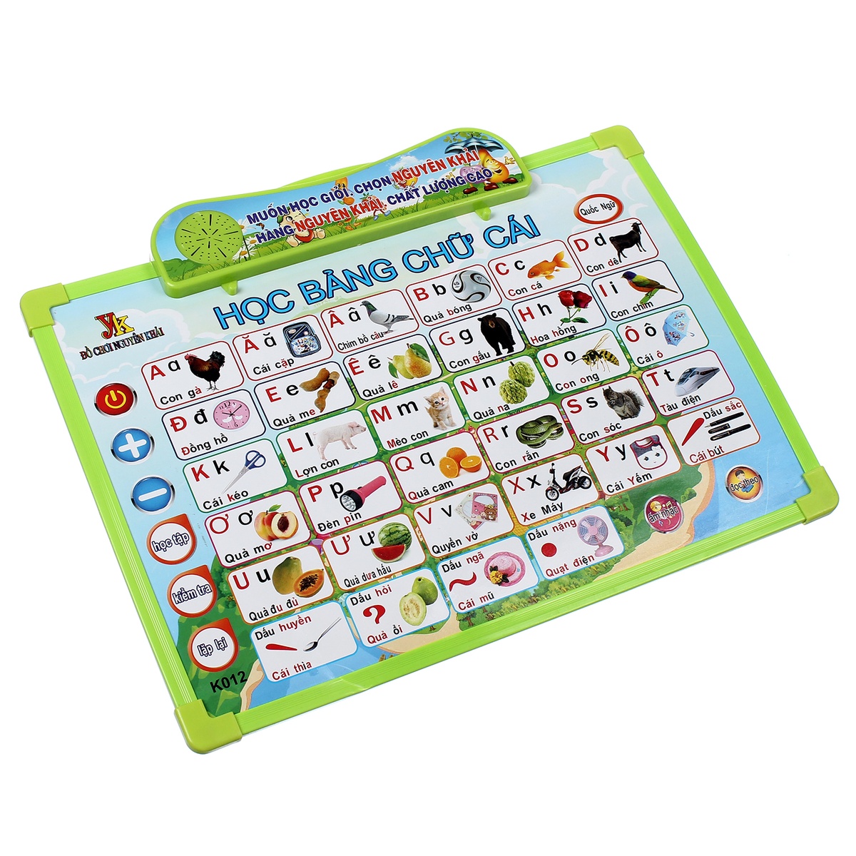 Bảng chữ cái 7 mặt No.K012 - góc nghiêng