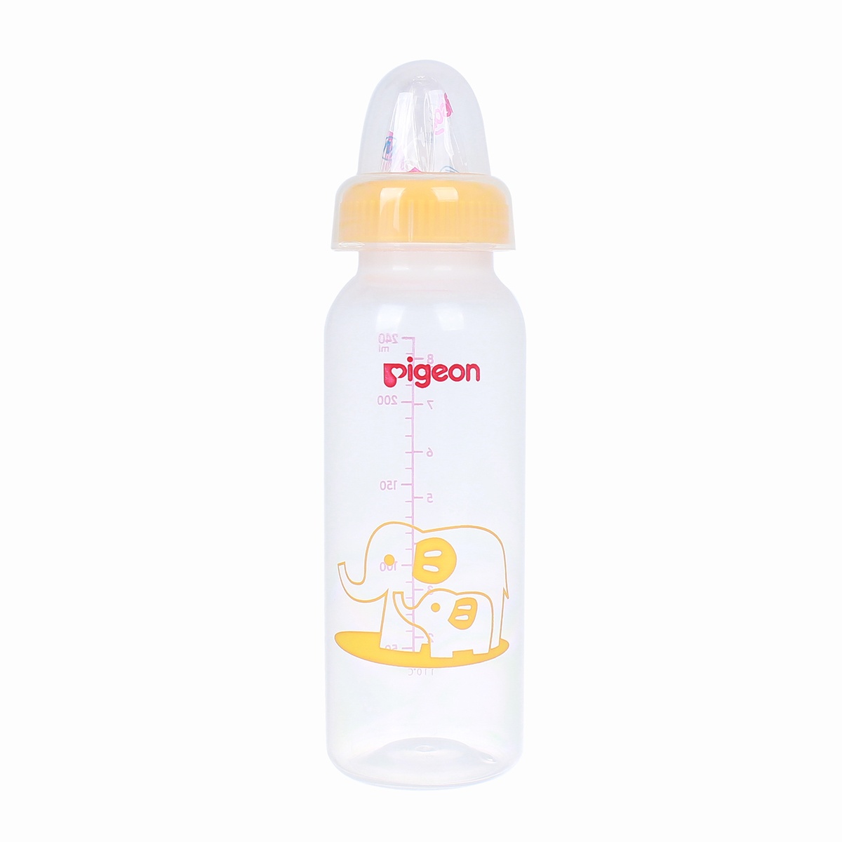 Bình sữa Pigeon PP tiêu chuẩn 240ml (> 3 tháng) - mặt trái