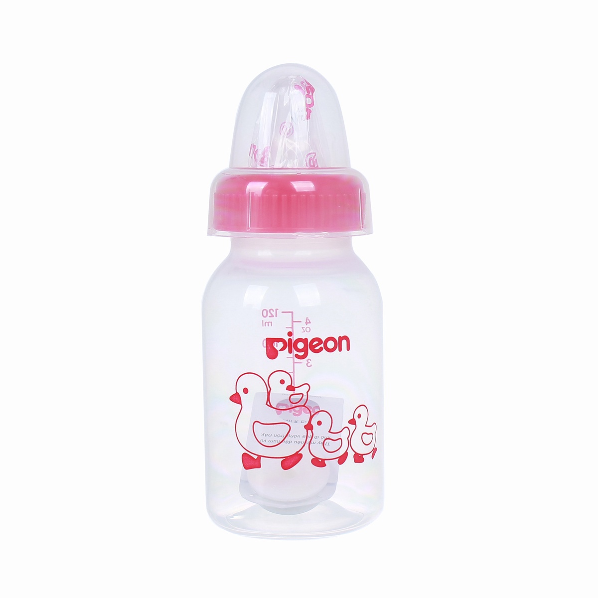 Bình sữa Pigeon 120ml cho trẻ sơ sinh - mặt sau