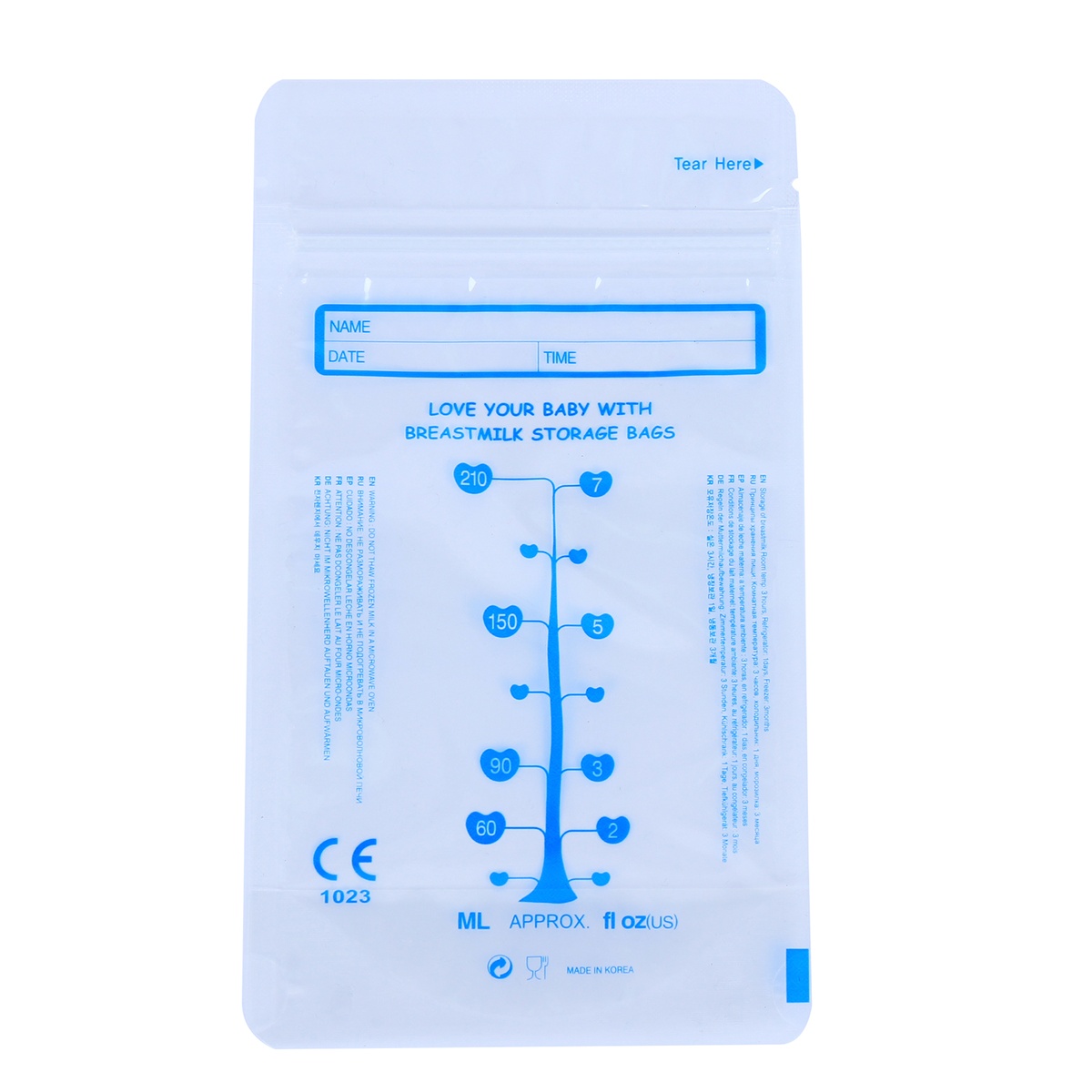 Túi trữ sữa mẹ Unimom Compact Hàn Quốc - mặt trái