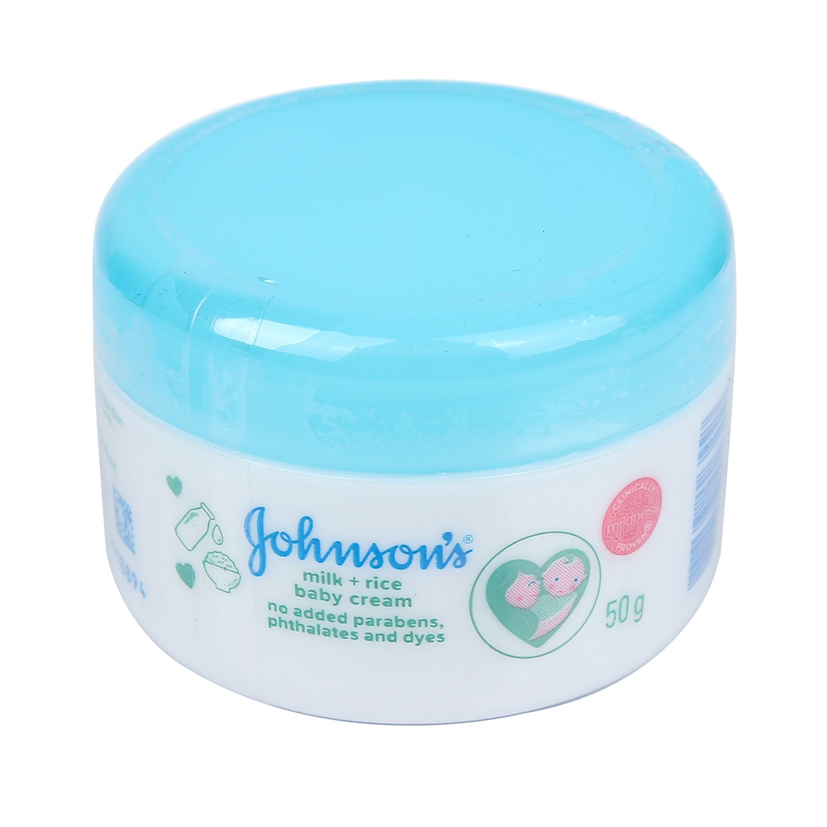 Kem dưỡng da Johnson baby milk cream 50g A&E - mặt phải