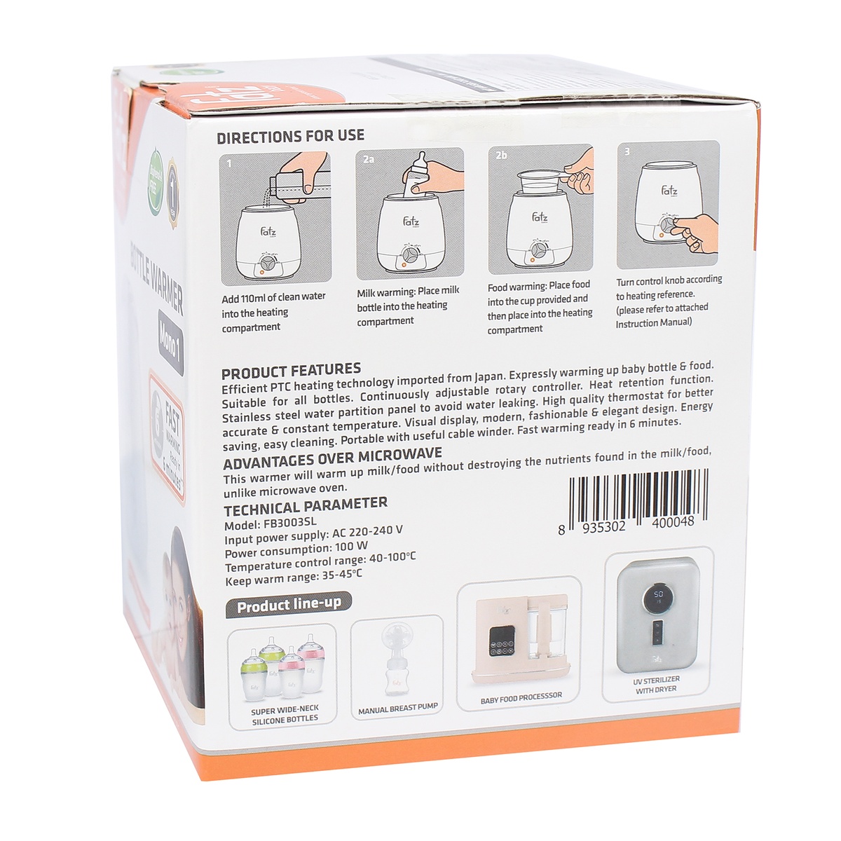 Máy hâm sữa 3 chức năng Fatzbaby FB3003SL - hình 8