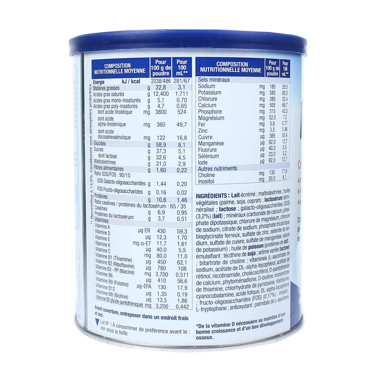 Sữa Physiolac số 3 400g New cho bé từ 1-3 tuổi - mặt phải