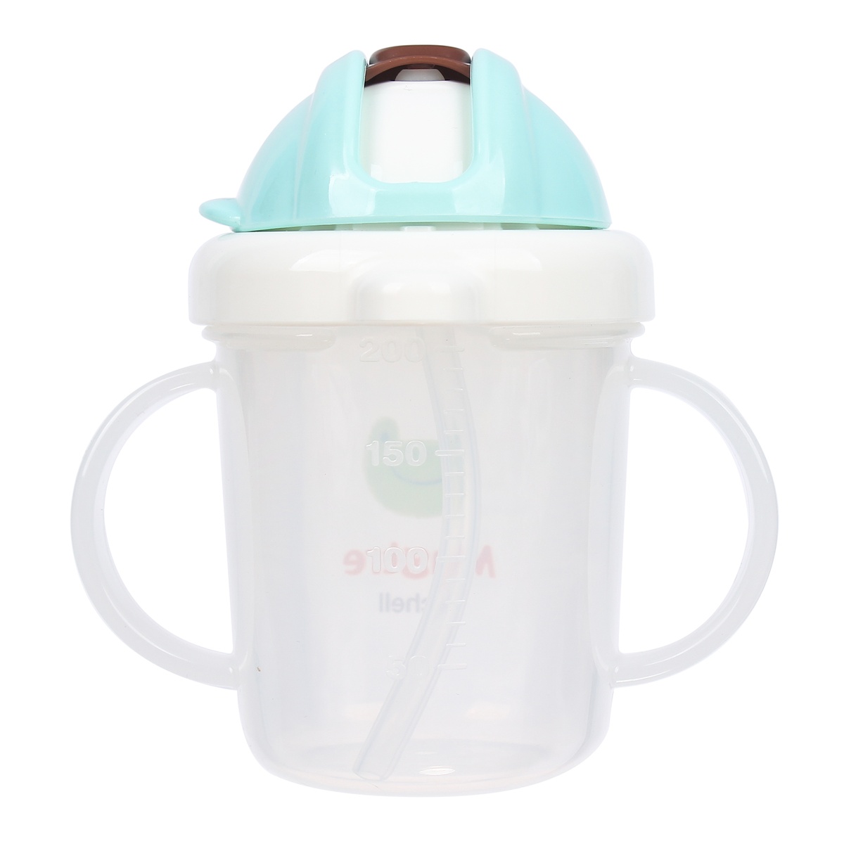 Bình tập uống có ống hút Mugtre Richell RC20212 màu xanh (200ml) - mặt trái