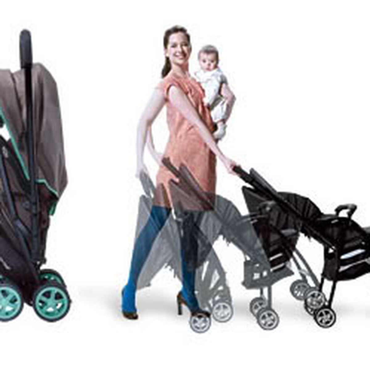 Xe đẩy Aprica Karoon PK màu đen  - mặt sau