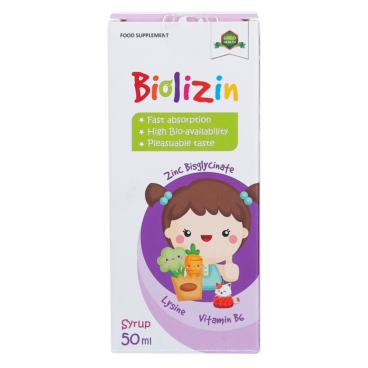 Thực phẩm bảo vệ sức khoẻ Biolizin 50ml - mặt trái
