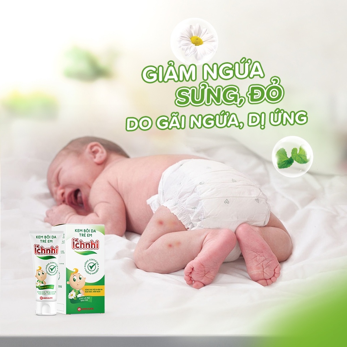 Kem bôi da trẻ em Ích Nhi 20g - mặt sau