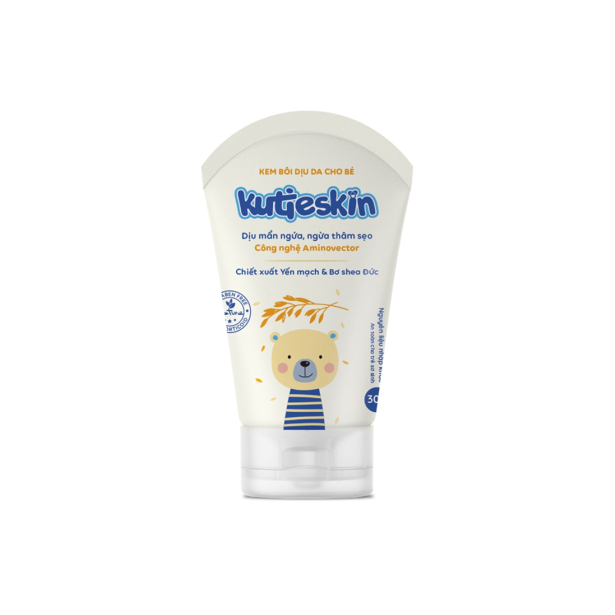 Kem bôi dịu da cho bé Kutieskin 30g - mặt sau