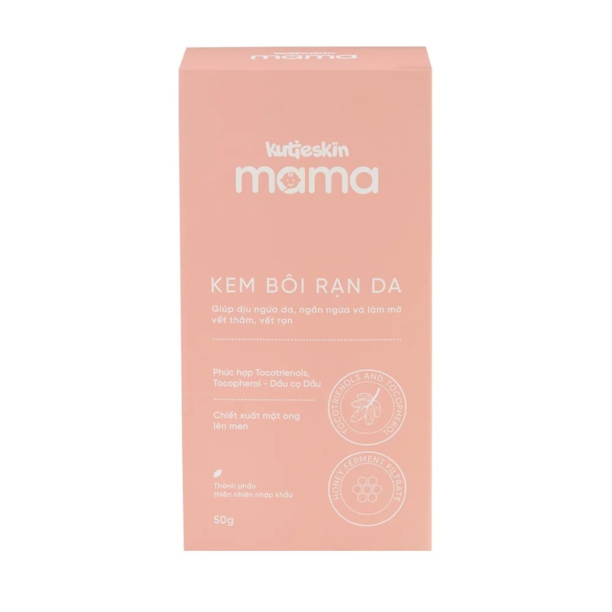 Kem bôi rạn da Kutieskin Mama 50g - mặt phải