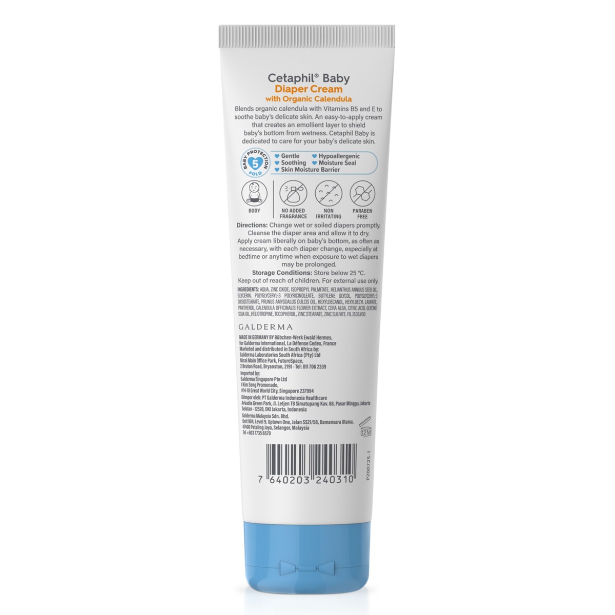 Kem chống hăm cho bé Cetaphil hoa cúc 70g - mặt trái