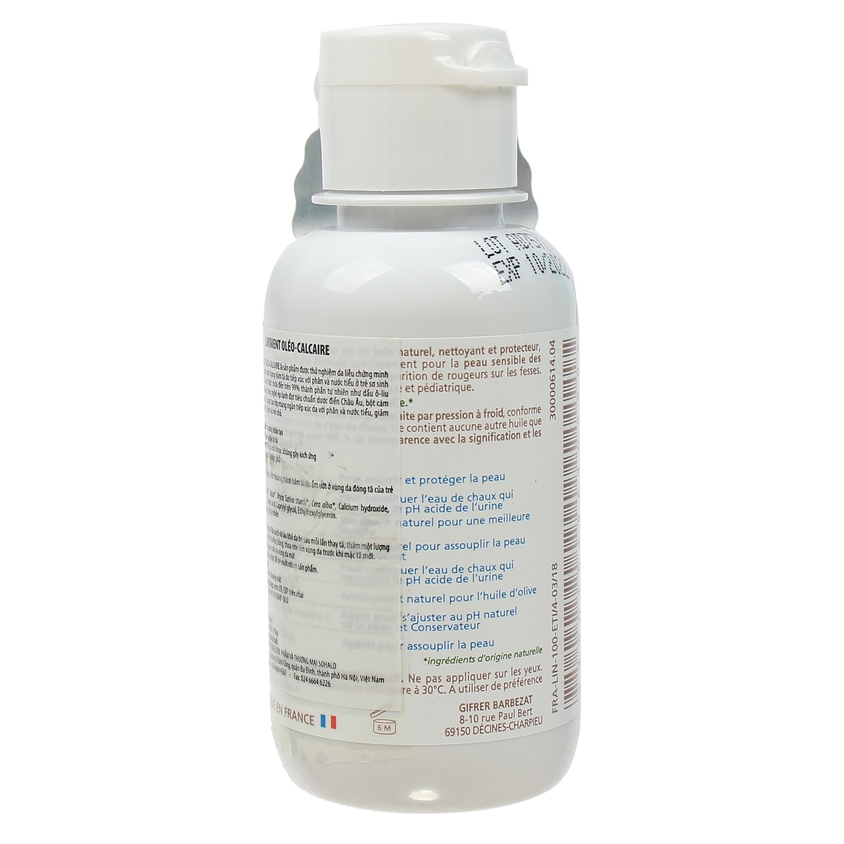 Kem chống hăm Gifrer 100ml - mặt trái