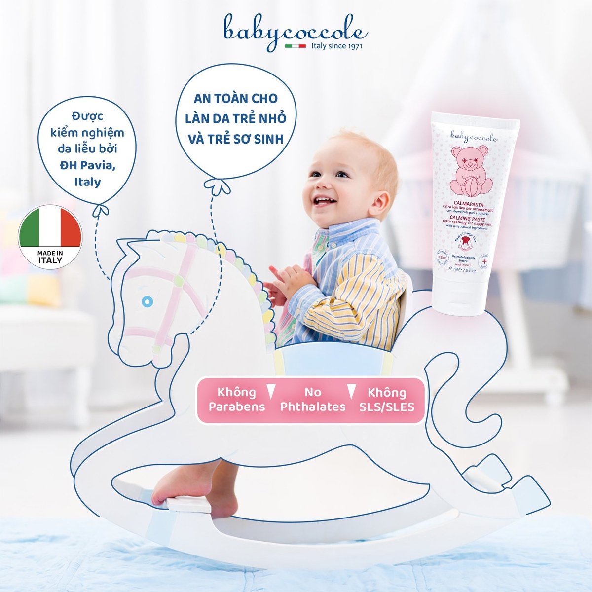 Kem chống và trị hăm chiết xuất hoa cúc, PANTHENOL và ZnO Babycoccole 0M+ 75ml - hình 7