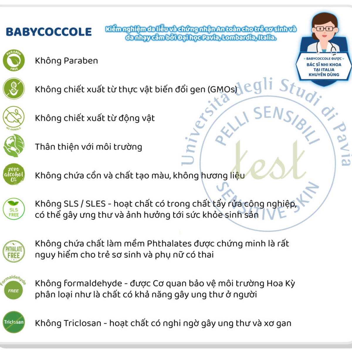 Kem chống và trị hăm chiết xuất hoa cúc, PANTHENOL và ZnO Babycoccole 0M+ 75ml - hình 8