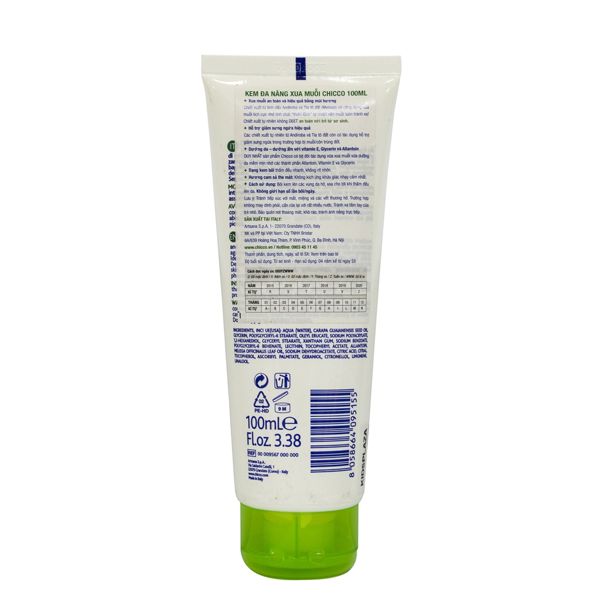 Kem chống muỗi 100ml Chicco_9567 - mặt trái