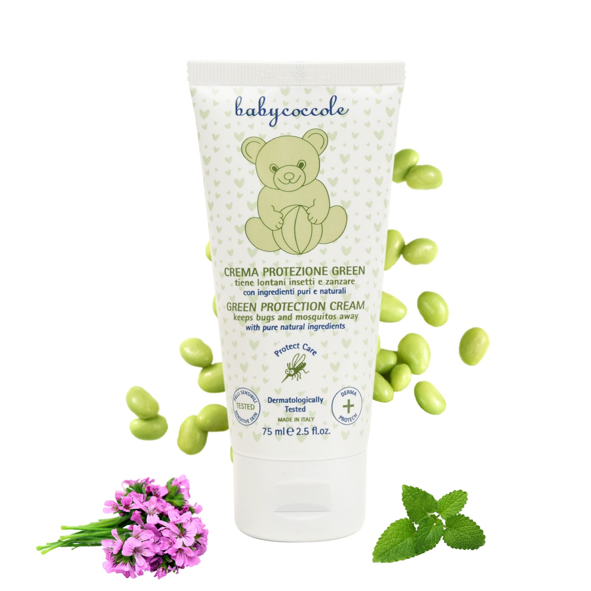 Kem chống muỗi Babycoccole 75ml 0M+ - mặt trái