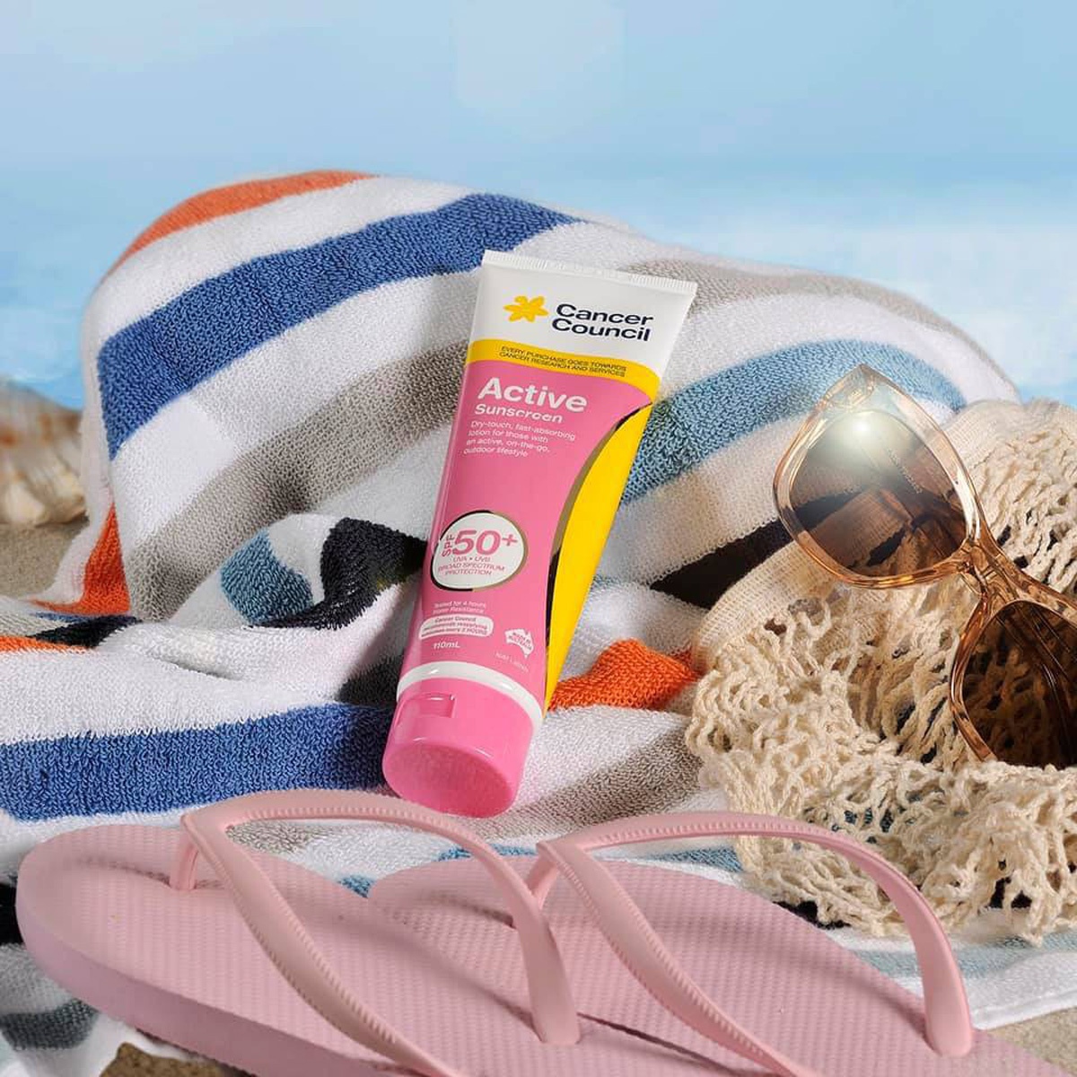 Kem chống nắng Cancer Council Active SPF50+/PA++++ (110ml) - mặt trái