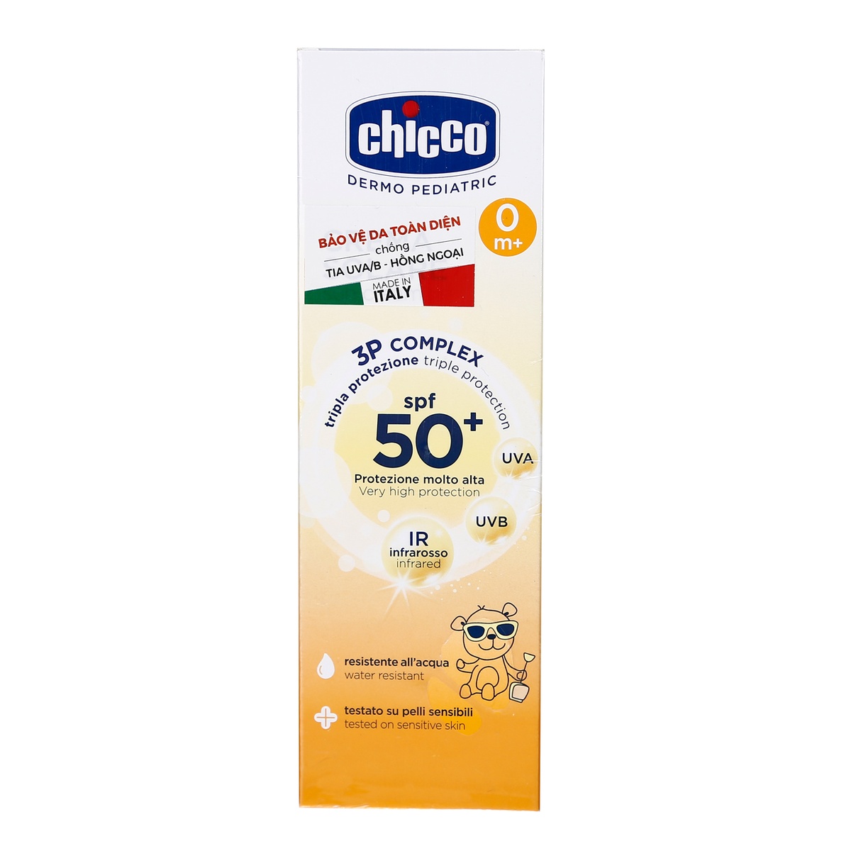 Kem chống nắng cho bé Chicco  - mặt trái