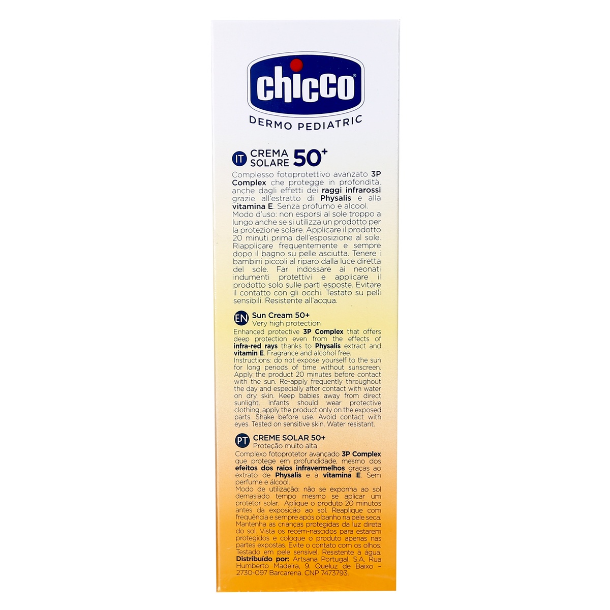 Kem chống nắng cho bé Chicco  - góc nghiêng