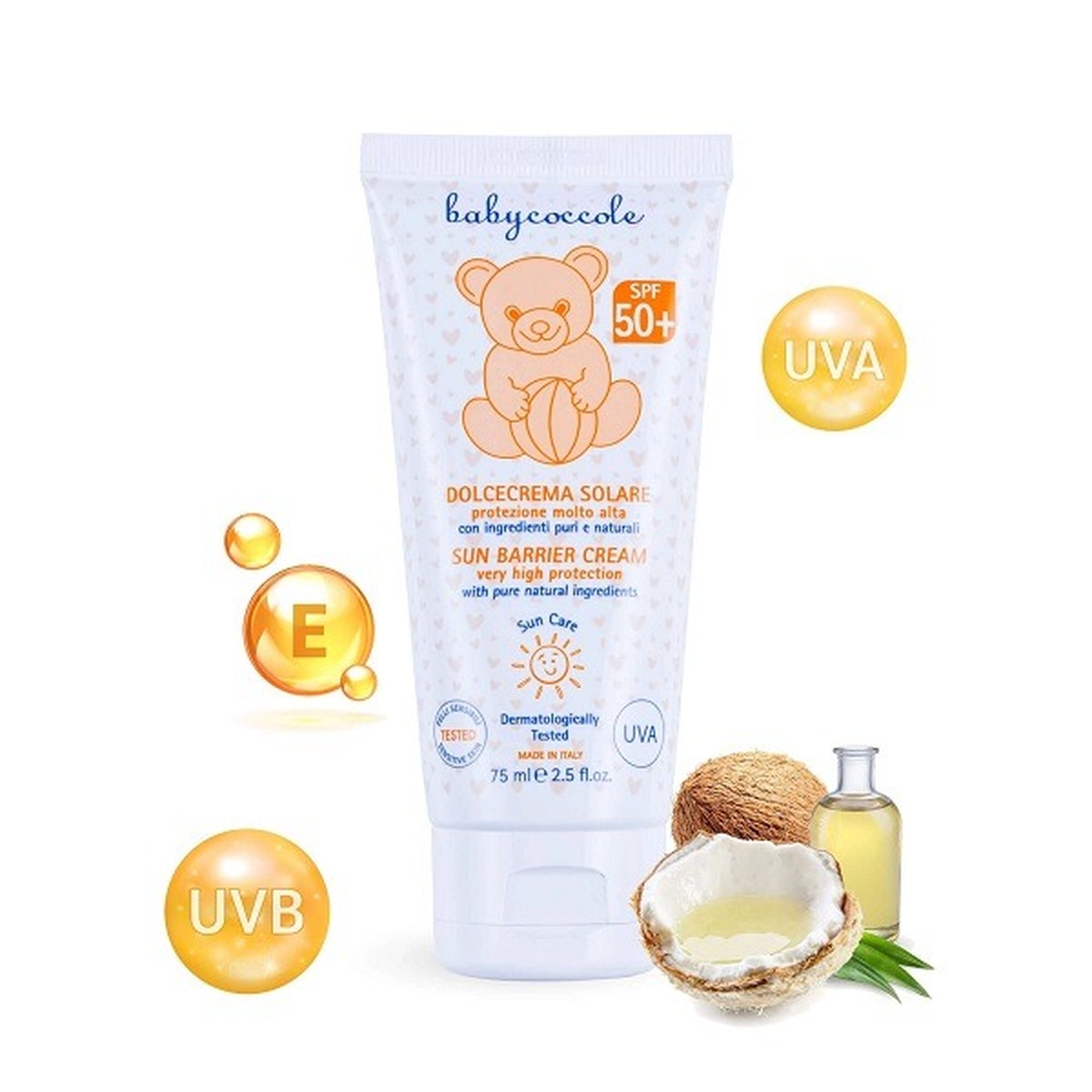 Kem chống nắng cho bé Babycoccole SPF50+ 30ml  - mặt trái